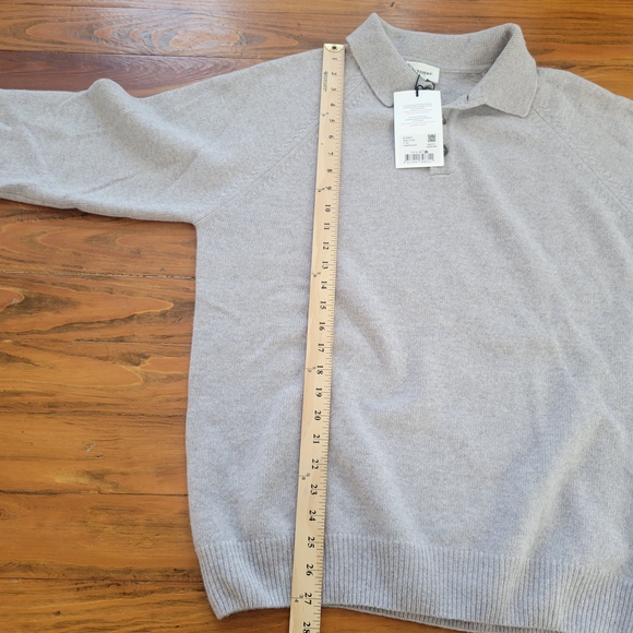 Octobre Moreno Wool Sweater Gray Size XL NWT Academia Preppy - Picture 8 of 9
